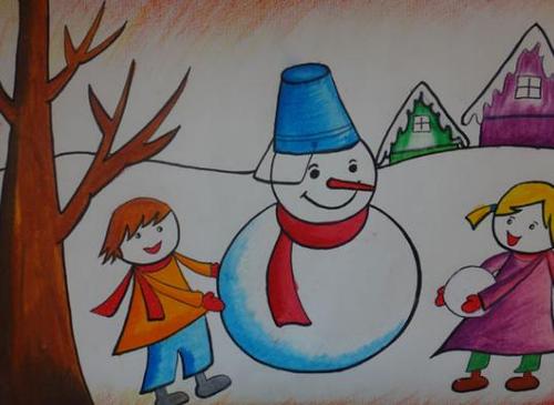 以冬天为主题的儿童画有哪些