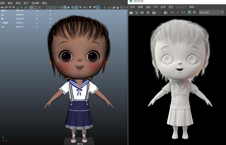三维卡通角色maya建模3d建模动漫设计角色动画人物建模