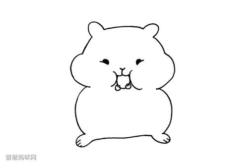 可爱仓鼠简笔画