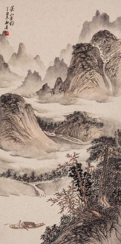 《溪山垂钓》