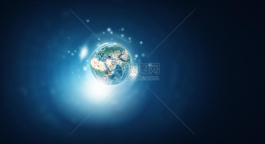 星球手人类手握着地球的数字图标这幅图像的元素由美国宇航局提供的