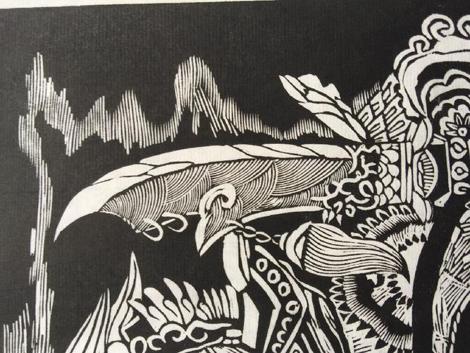 战"疫"先锋|胡青海:创作《战疫门神》黑白木刻版画,致敬抗疫英雄