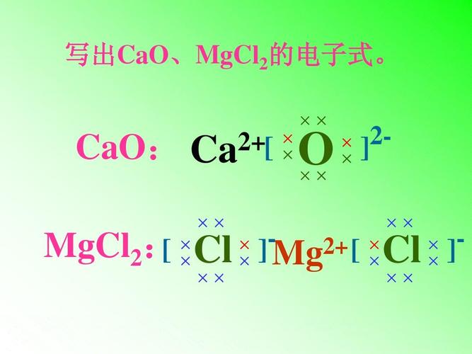 写出cao,mgcl2的电子式.