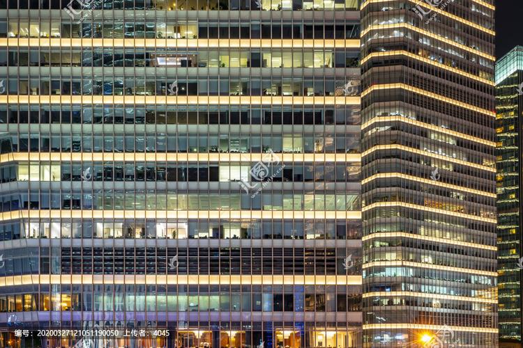 现代建筑办公楼夜景