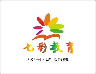 七彩教育标志设计-logo-猪八戒网