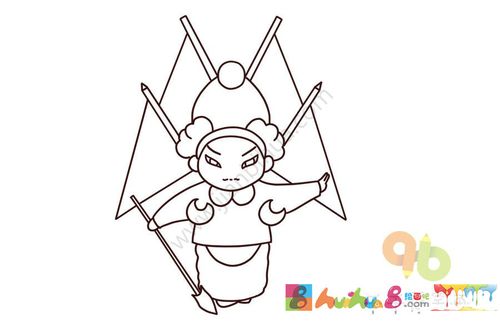 京剧《长坂坡》 赵云简笔画怎么画