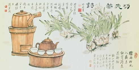 潮汕功夫茶简笔画手抄报