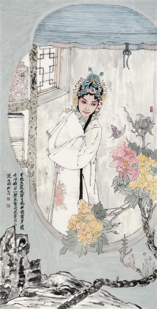 十幅水墨戏曲人物,风情万种!_微国画_零二七艺考