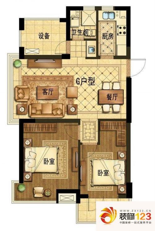 广厦天都城蓝调公寓户型图g户型 .