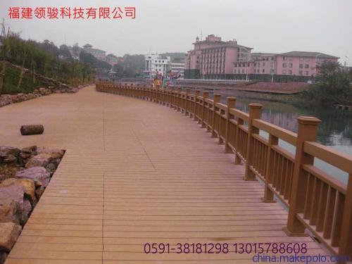 福州泉州漳州木塑厂家 优质耐用塑木护栏栅栏 河道景观护栏围栏