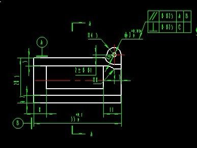 请问下下面这个图纸平行度和垂直度的标注重复了么?谢谢各位大虾啦