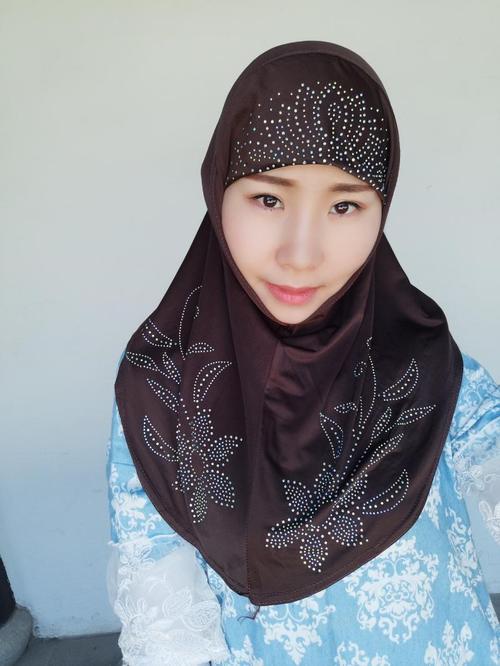 穆斯林盖头薄款冰丝头巾款式伊斯兰女士盖头夏季套头直接方便妈妈