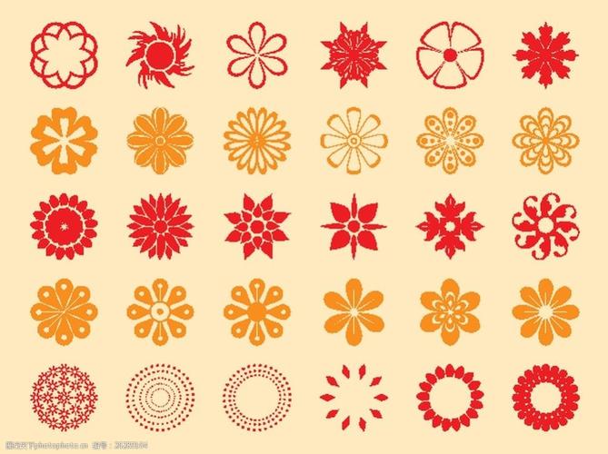 花朵图案矢量图素材