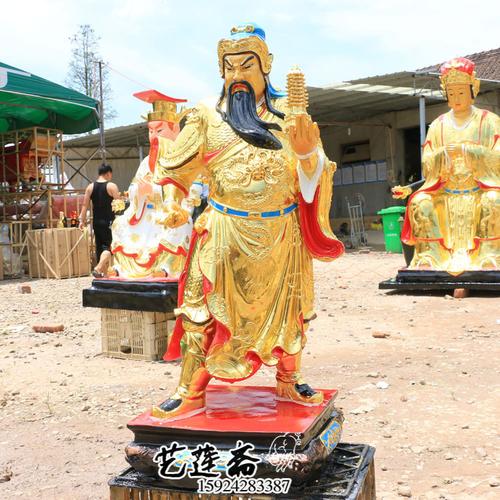 88cm托塔天王李靖神像四大天王托塔李天王玻璃钢树脂