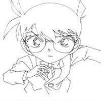 卡通柯南素描铅笔画卡通柯南素描铅笔画图片大全