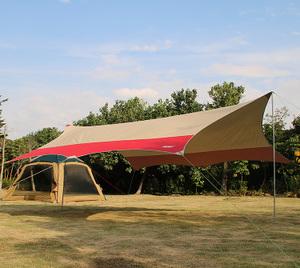 野外简易超大6米5天幕帐篷户外围布遮阳棚防晒折叠雨篷伞包邮逸途