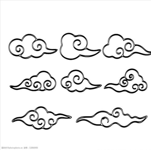 一朵祥云祥云底纹祥云边框