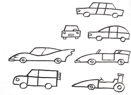 小汽车简笔画