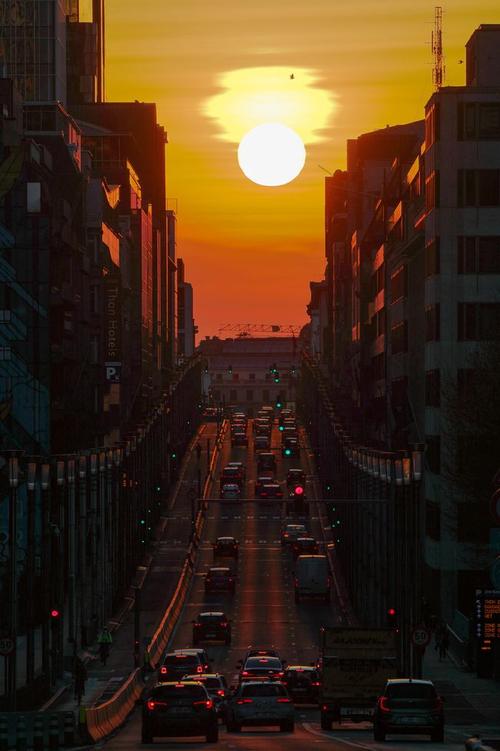 (国际·一周看天下)城市夕阳