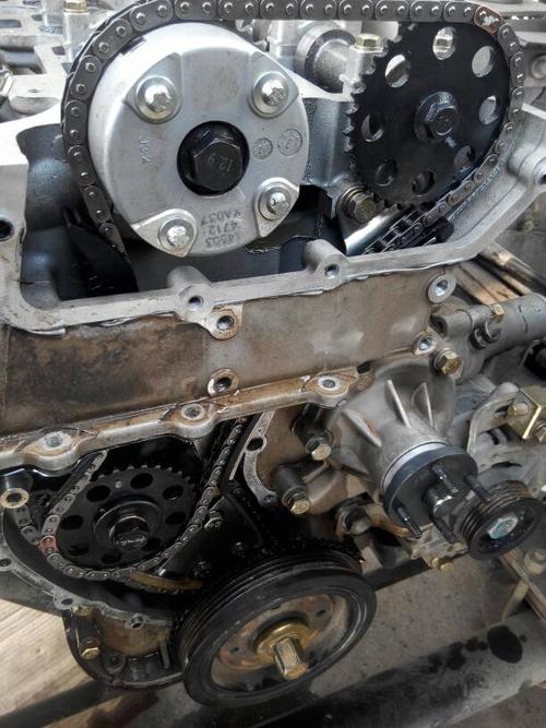 油汽两用福田牌bj486eqv4发动机正时链条怎么对