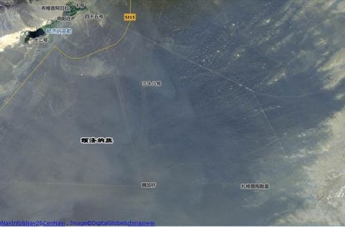 中国的西北有个额济纳旗,从卫星地图上看,整个地区左下角是不是盐湖