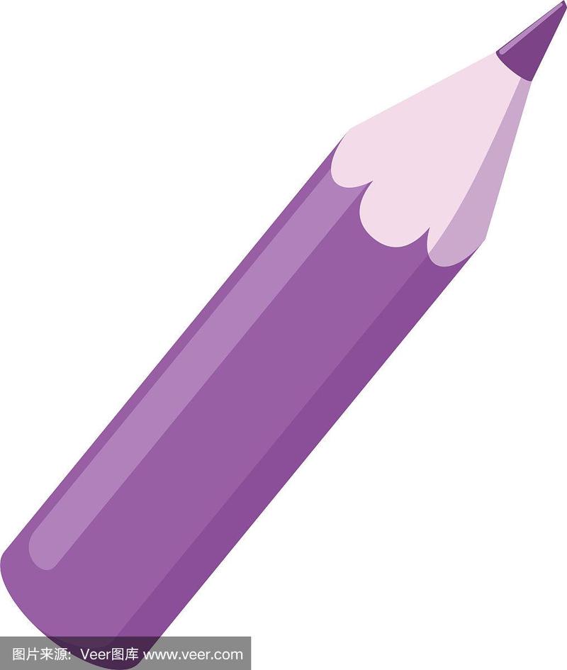 紫色,铅笔,图标,创造力,概念