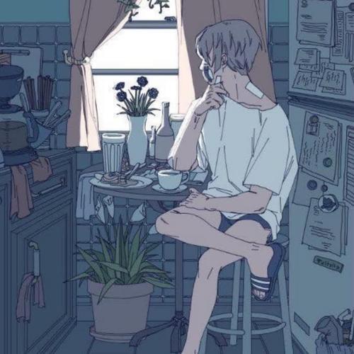 望向窗外孤独漫画男生头像图片越长大就会越孤单