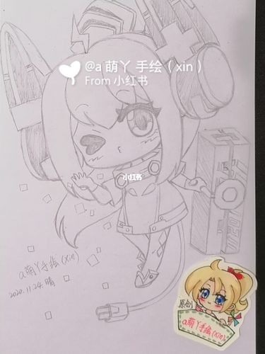 迷你世界喵小糖原创手绘简笔画画的日常上色_手绘_绘画_迷你_马克笔