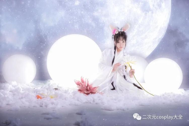 美丽优雅的嫦娥姐姐,可爱灵动的玉兔妹妹,要一起赏月吃月饼么?