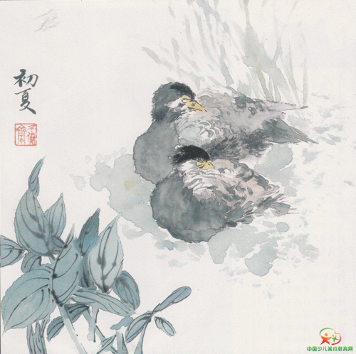 少儿国画--鸭子/水墨画_中国少儿美术教育网