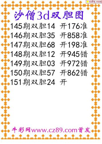 21151期3d图谜 沙僧双胆