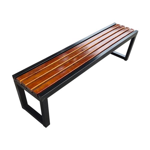 公园椅长凳防腐木实木户外休闲座椅健身房长条凳简约