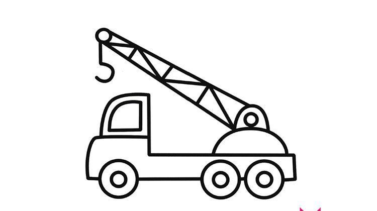 吊车的简笔画图片