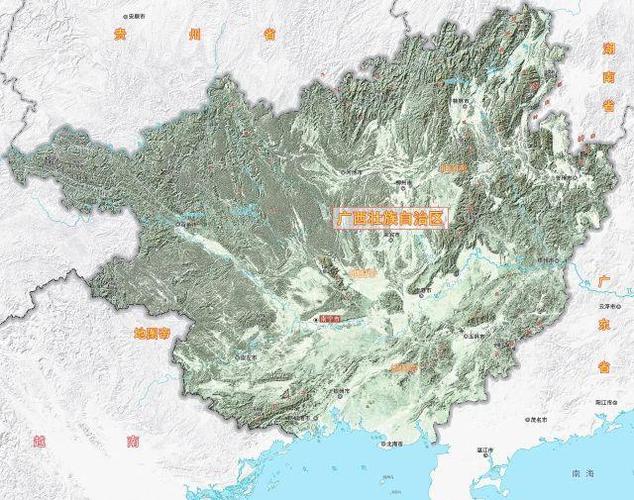 最新版广西自治区2021年高清地形图建议收藏