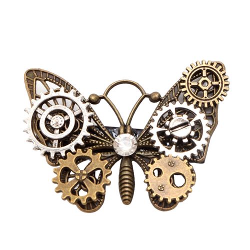 千辰饰品蒸汽朋克配件lolita洛丽塔蝴蝶复古齿轮发夹发饰边夹