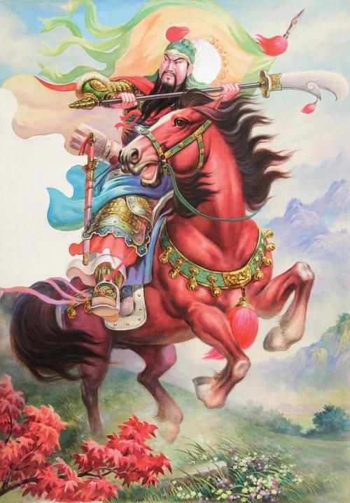 关公骑马霸气图片
