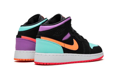 nike/耐克 19秋冬 女款 aj1 中帮 糖果鸳鸯 拼接 nike air jordan 1