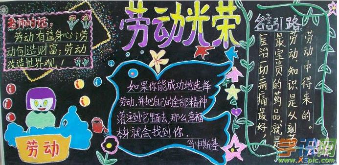 2020劳动节手抄报简单字少_劳动节手抄报内容图片素材