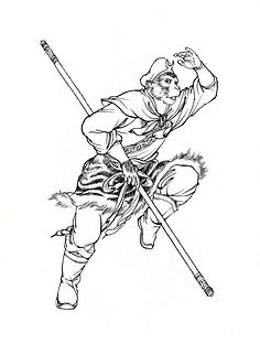 的简笔画孙悟空简笔画人物 孙悟空人物简笔画步骤图片大全简笔画 手绘