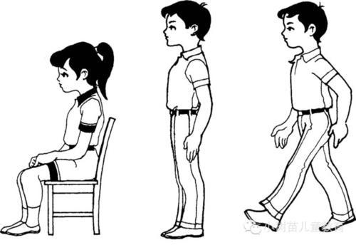 培养孩子正确形体姿势从坐立行走开始简笔画掌握形体构造      有的