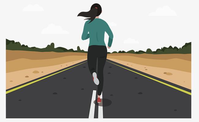 美女跑步背影图片大全唯美