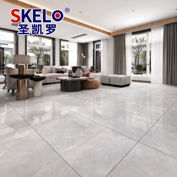 600乘1200地砖效果图,600*1200地砖效果图 圣凯罗 全瓷轻奢灰色通体大理石瓷砖600x1200地砖大板