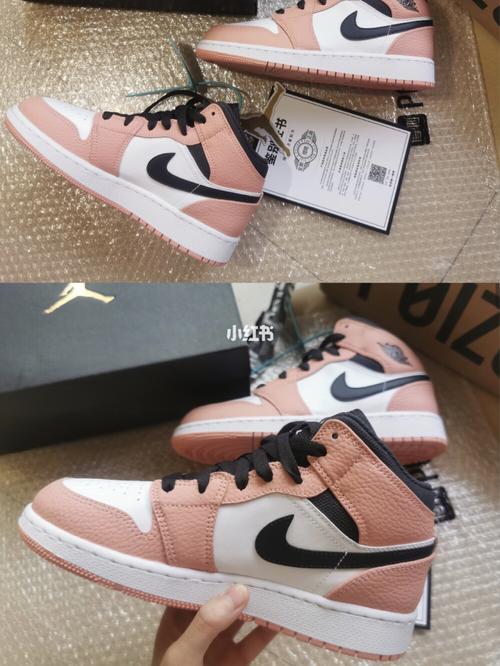 nike女款aj樱花粉高帮百搭休闲时尚运动球鞋