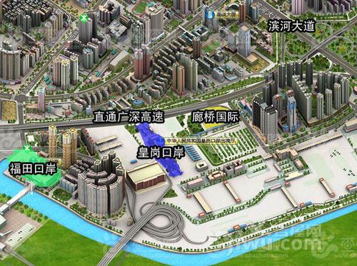  p>本项目位于深圳福田cbd,紧临皇岗口岸出入境边检大楼,位居港深门户