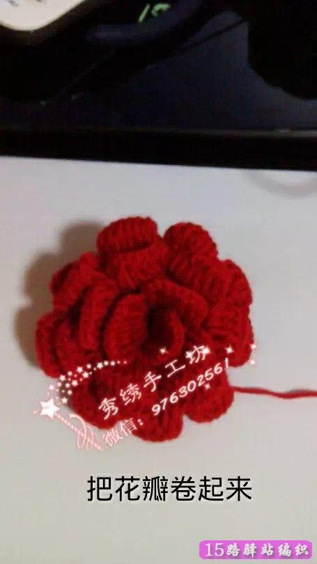 一步步教你钩织牡丹花盆景