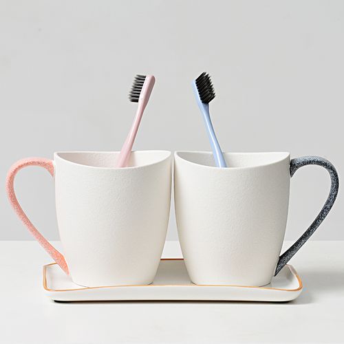 一折漱口杯情侣 陶瓷 结婚