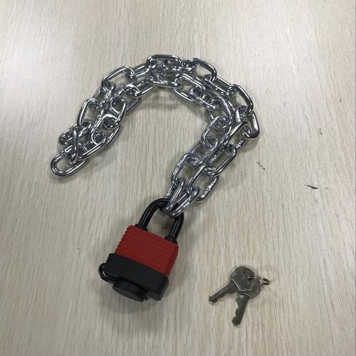 自行车电动摩托车通用抗液压链条锁防盗链子电瓶锁加长车门通开锁