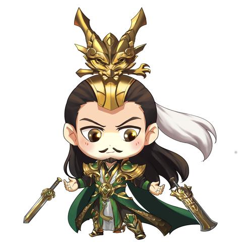 一个可爱的刘备q版头像送上