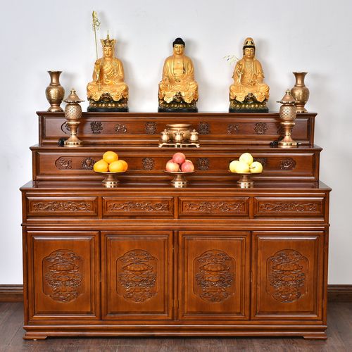 实木供桌佛桌佛台供台神台佛柜供奉桌三层家用客厅寺庙中式藏式——慧