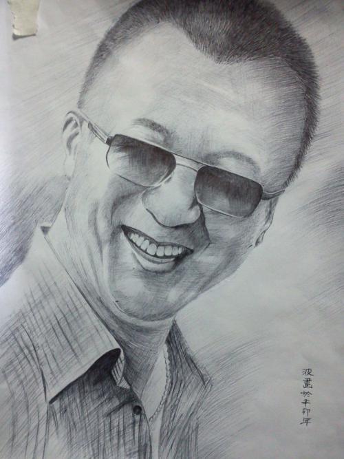 孙红雷素描简笔画